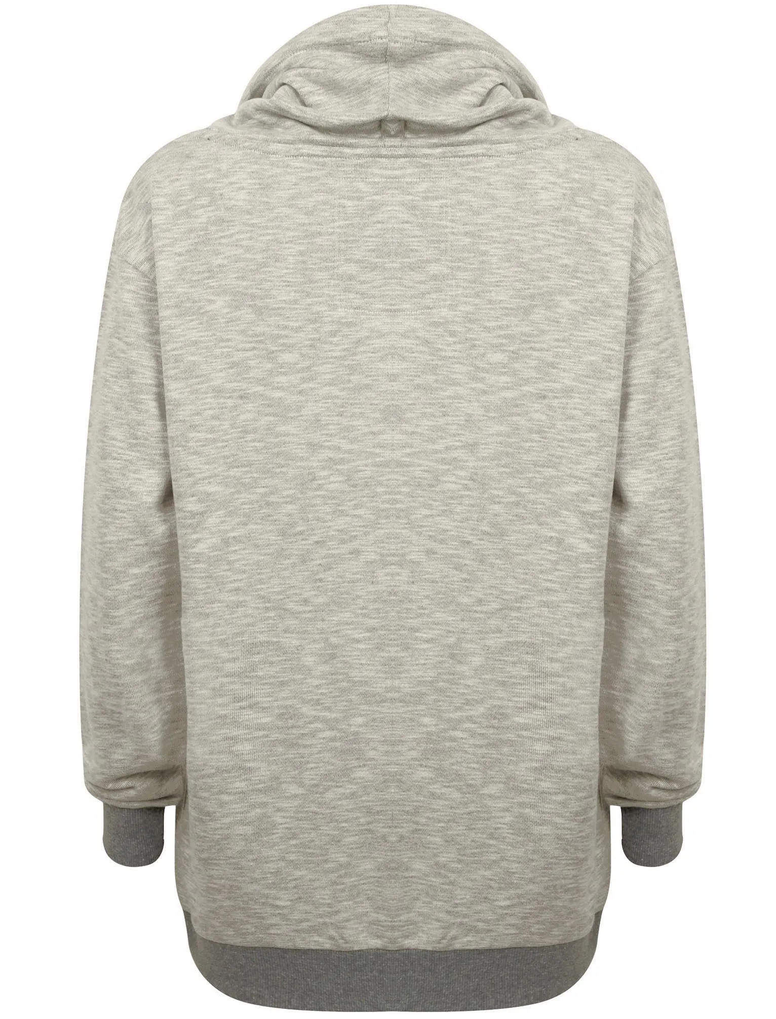 Lani Wide Funnel Neck Sweatshirt in Grey / White Slub - Tokyo Laundry