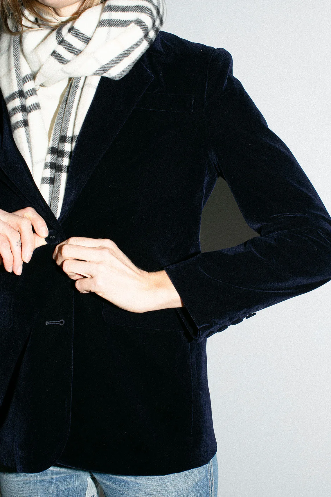 Marmont Navy Velvet Blazer