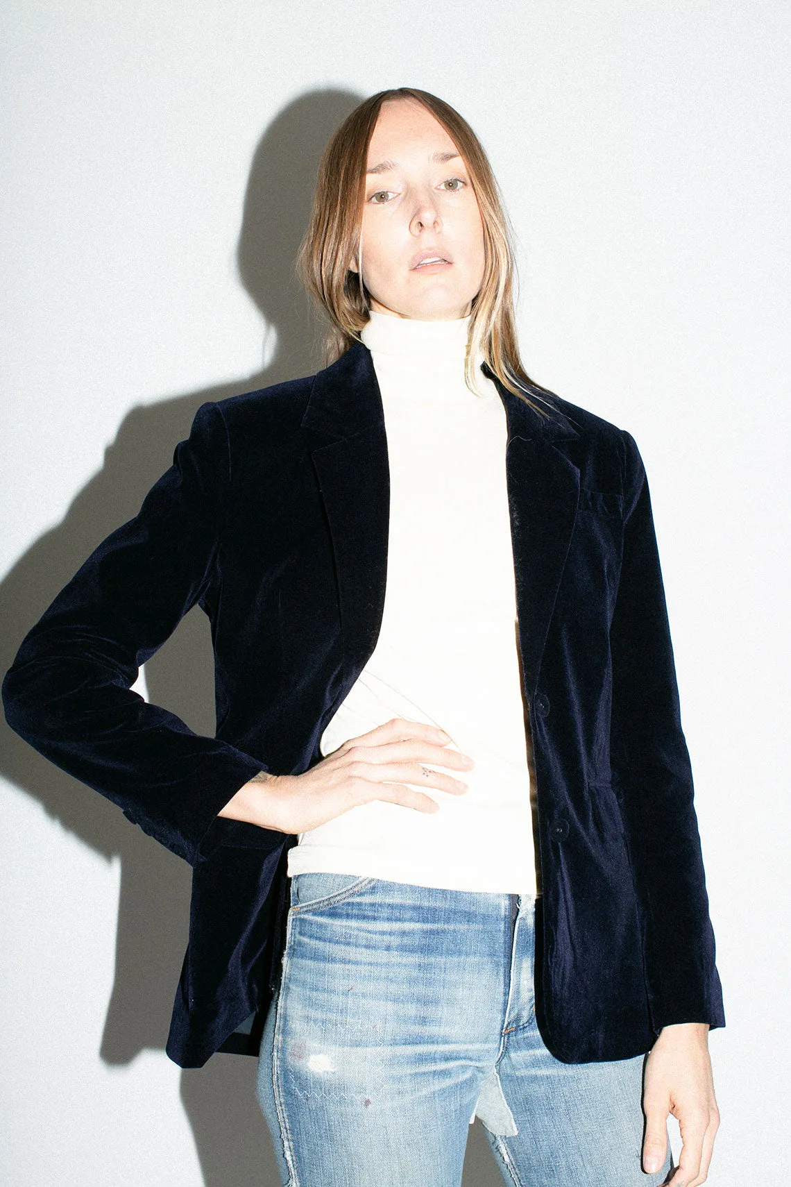 Marmont Navy Velvet Blazer