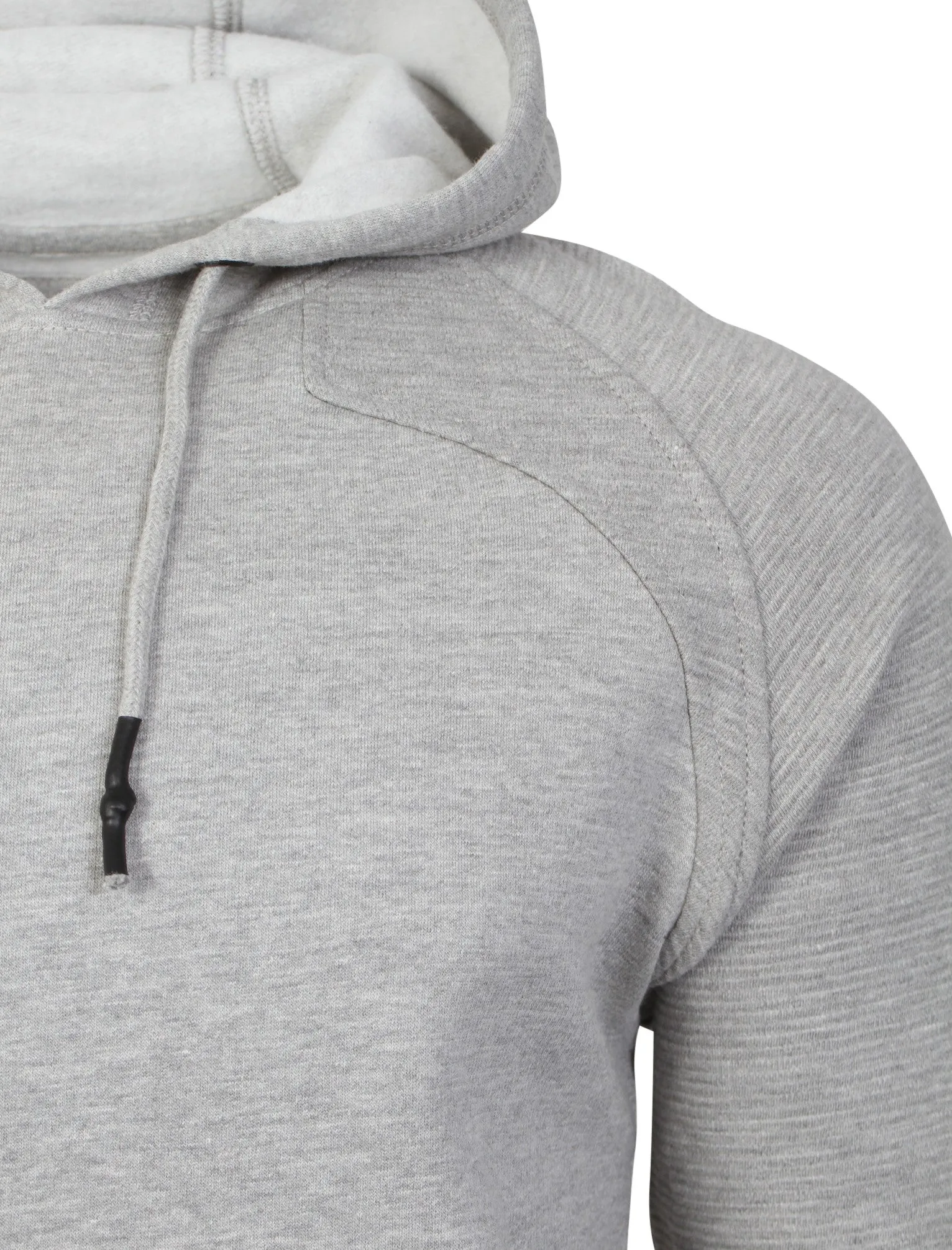 Mens Joel Qutory Pull Over Hoodie in Grey Marl