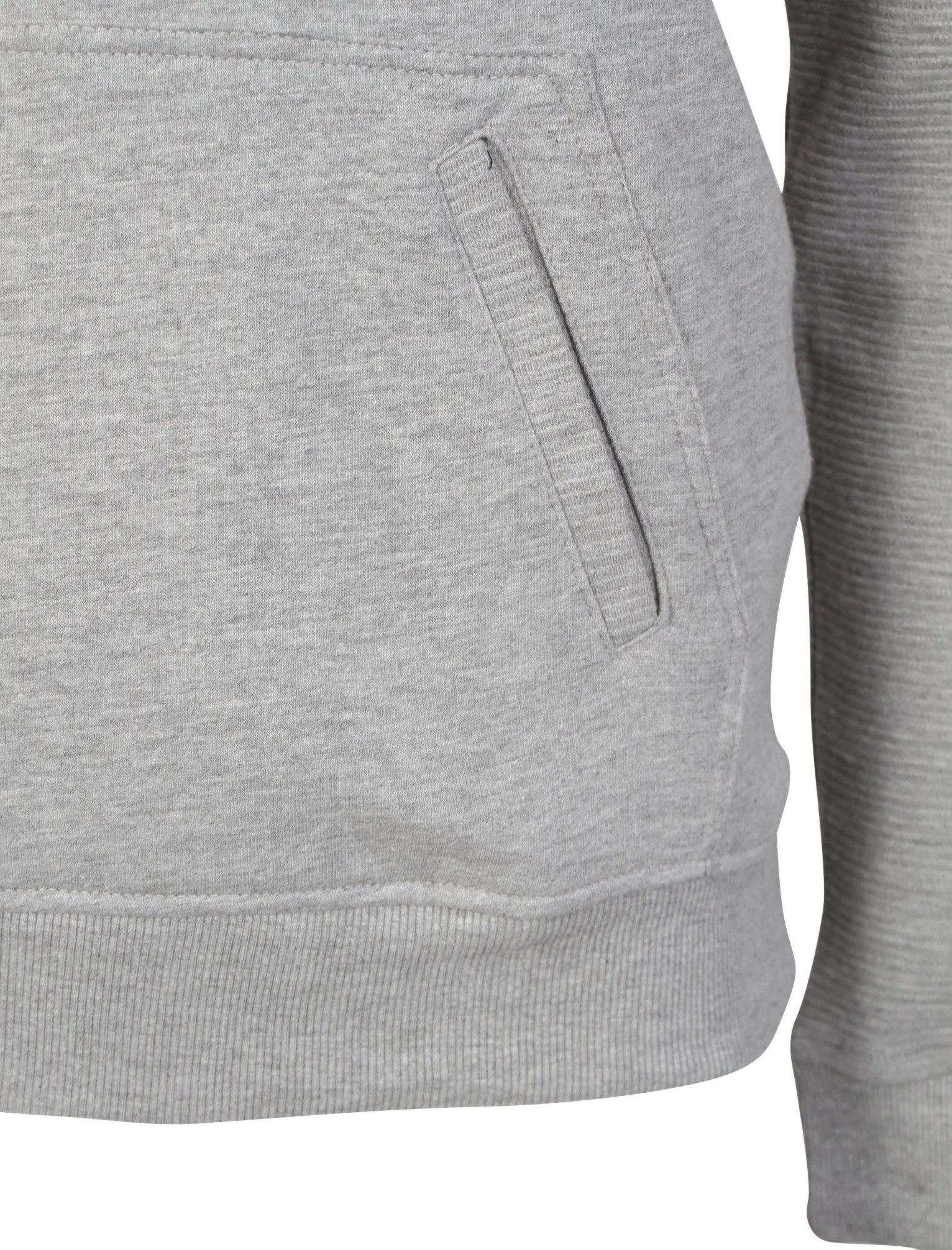 Mens Joel Qutory Pull Over Hoodie in Grey Marl