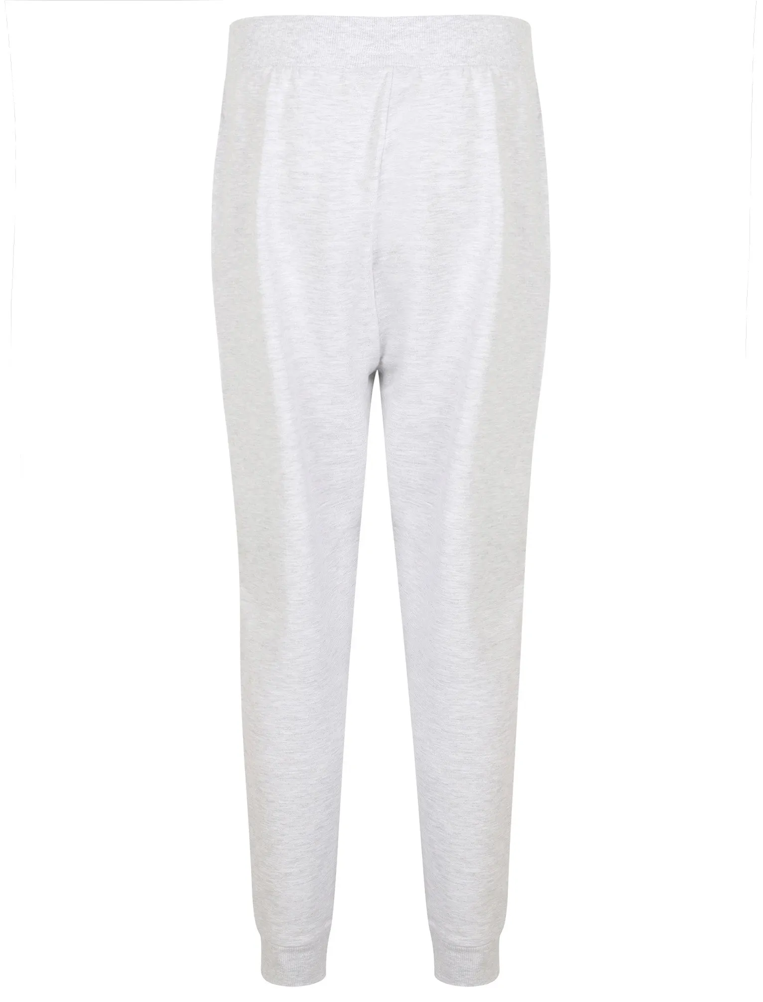 Mia Loopback Fleece Cuffed Joggers In White Grey Marl - Tokyo Laundry