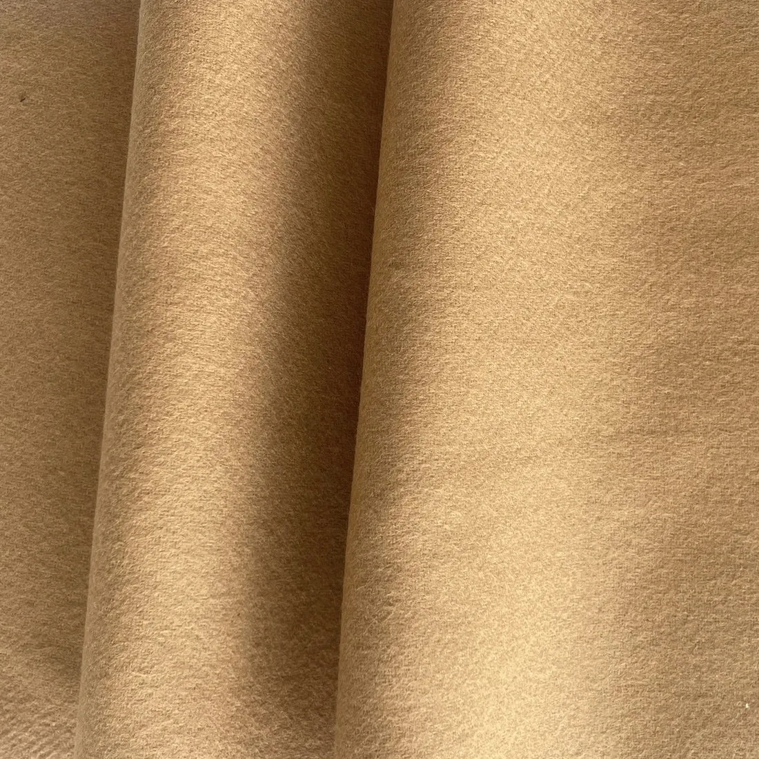 Mid-Weight Camel Wool Blend Melton Coating