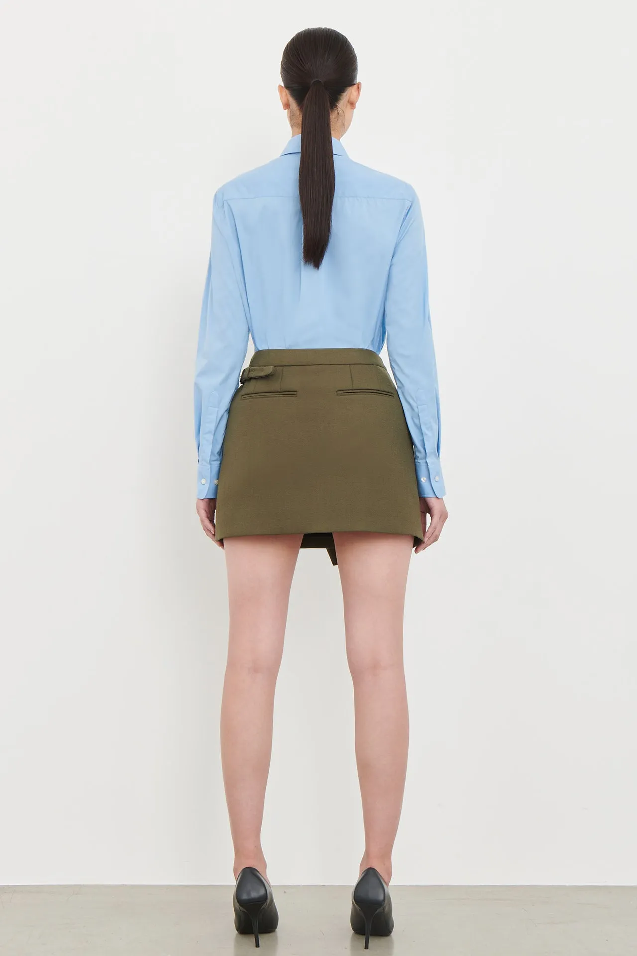 Military Wrap Skirt Mini