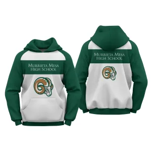 Murrieta Mesa 2023 HOODIE WHITE AND GREEN