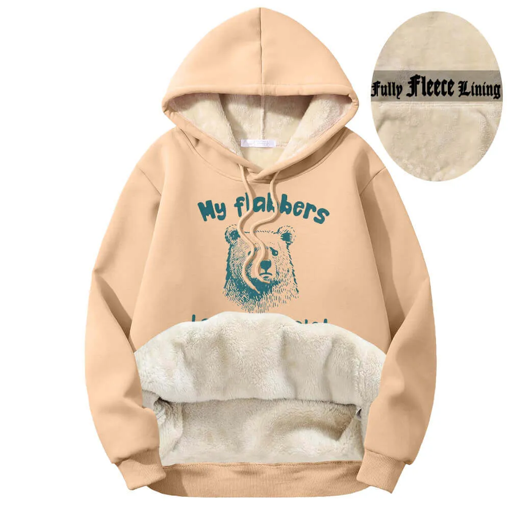 My Flabbers Have Been Gasted Bear Fleece Sherpa Hoodie