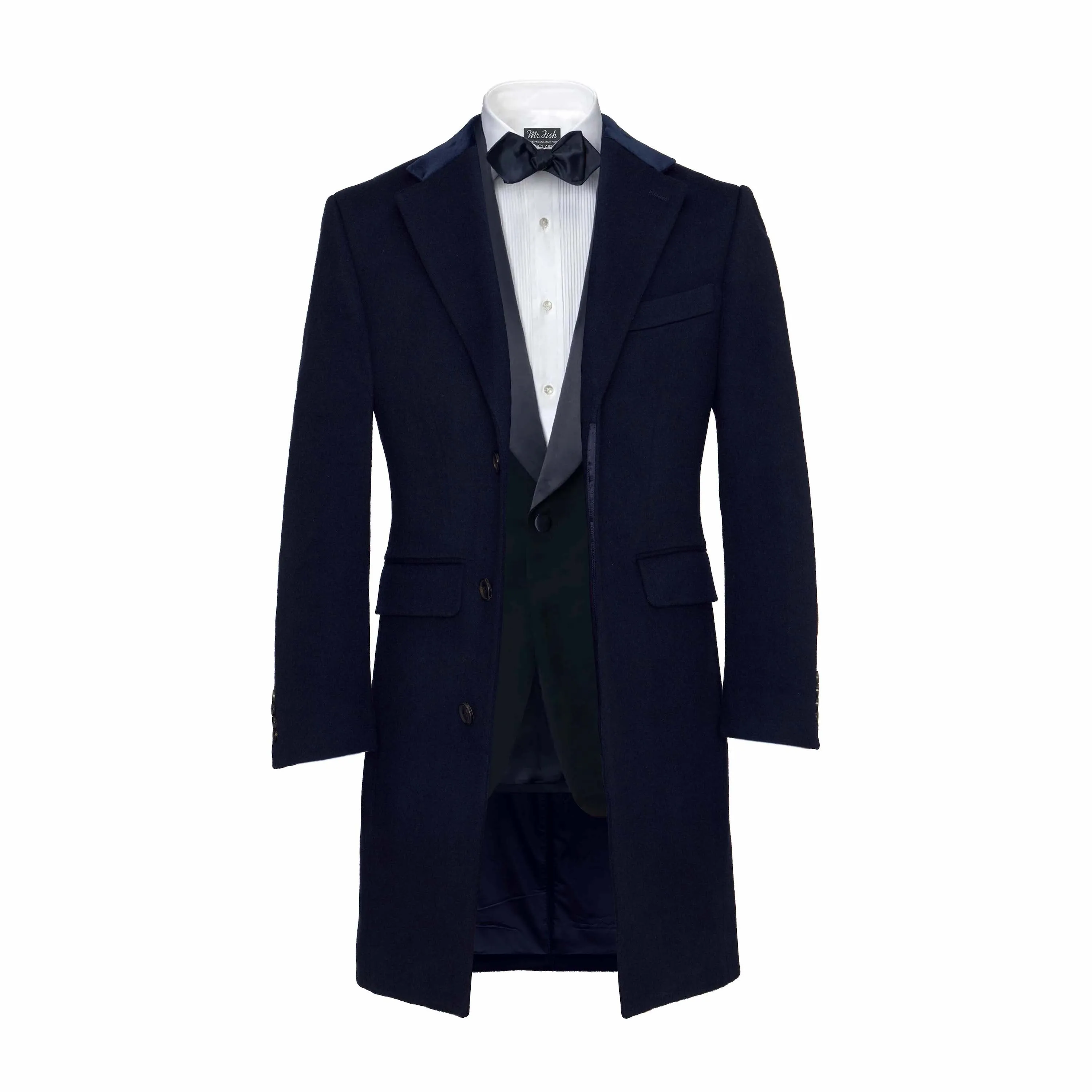 Navy Chesterfield Overcoat