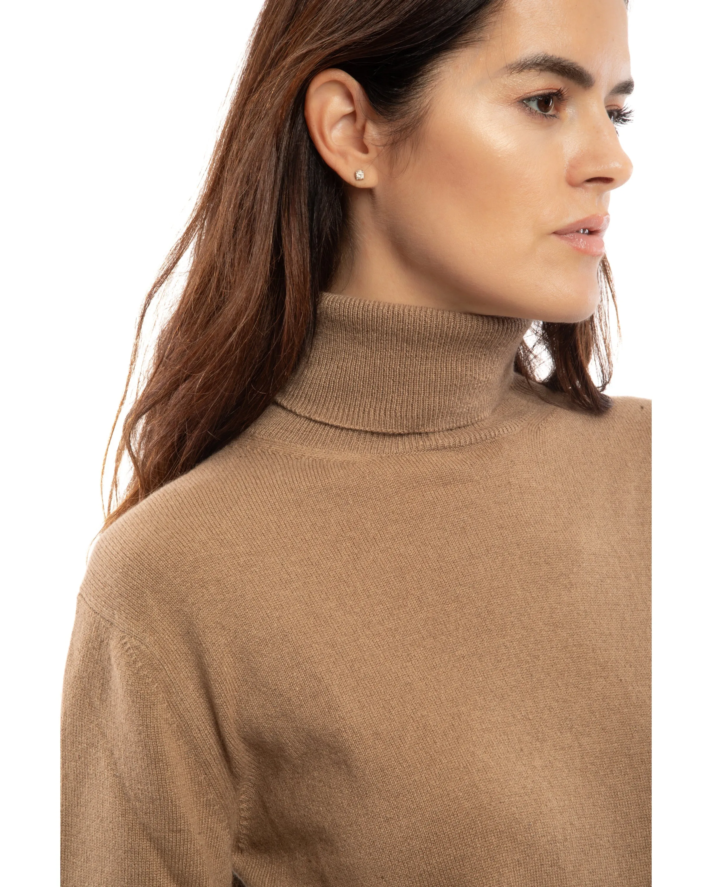 NEW FALL 24 - Women's Pure Cashmere Turtleneck Sweater Charcoal