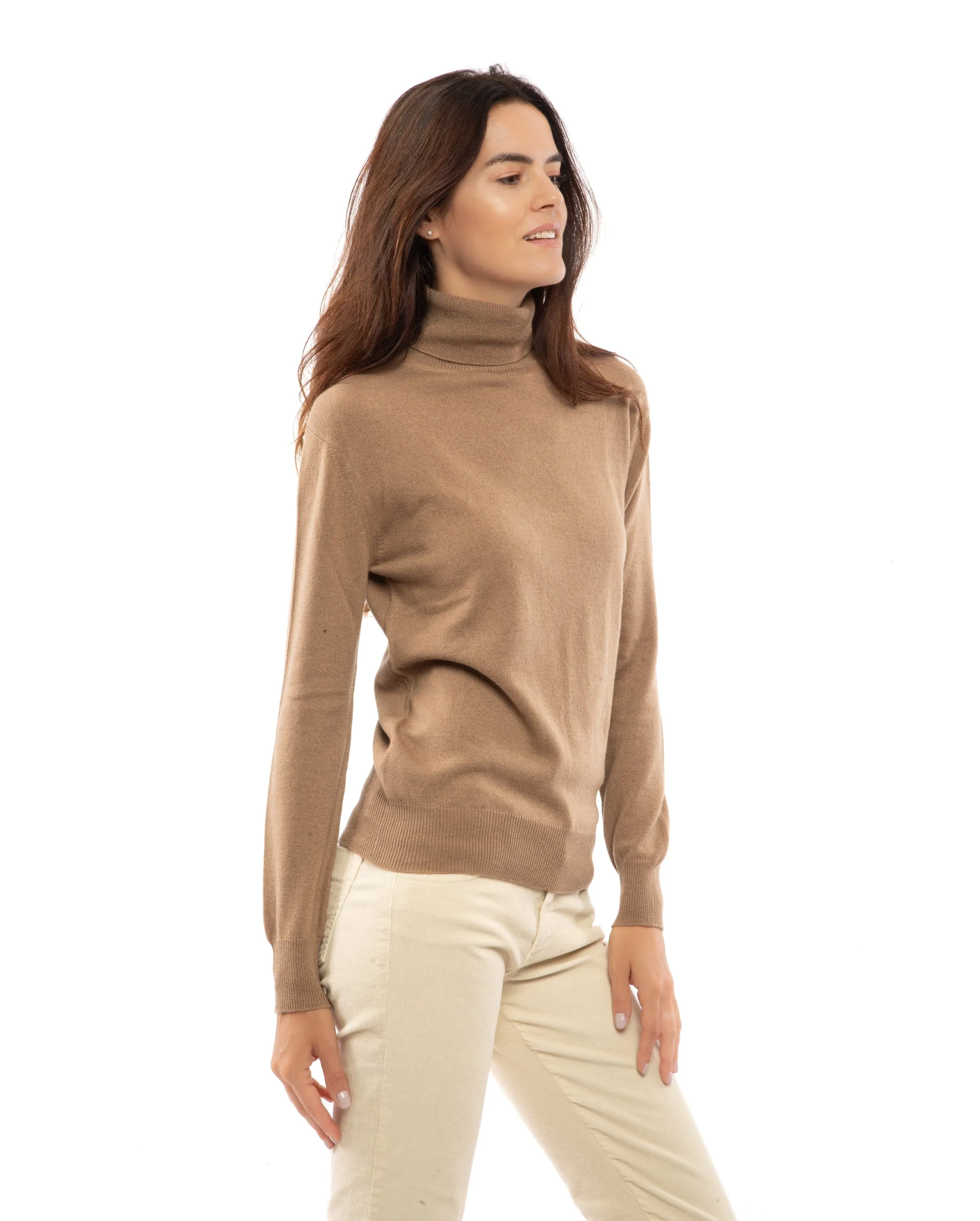 NEW FALL 24 - Women's Pure Cashmere Turtleneck Sweater Charcoal