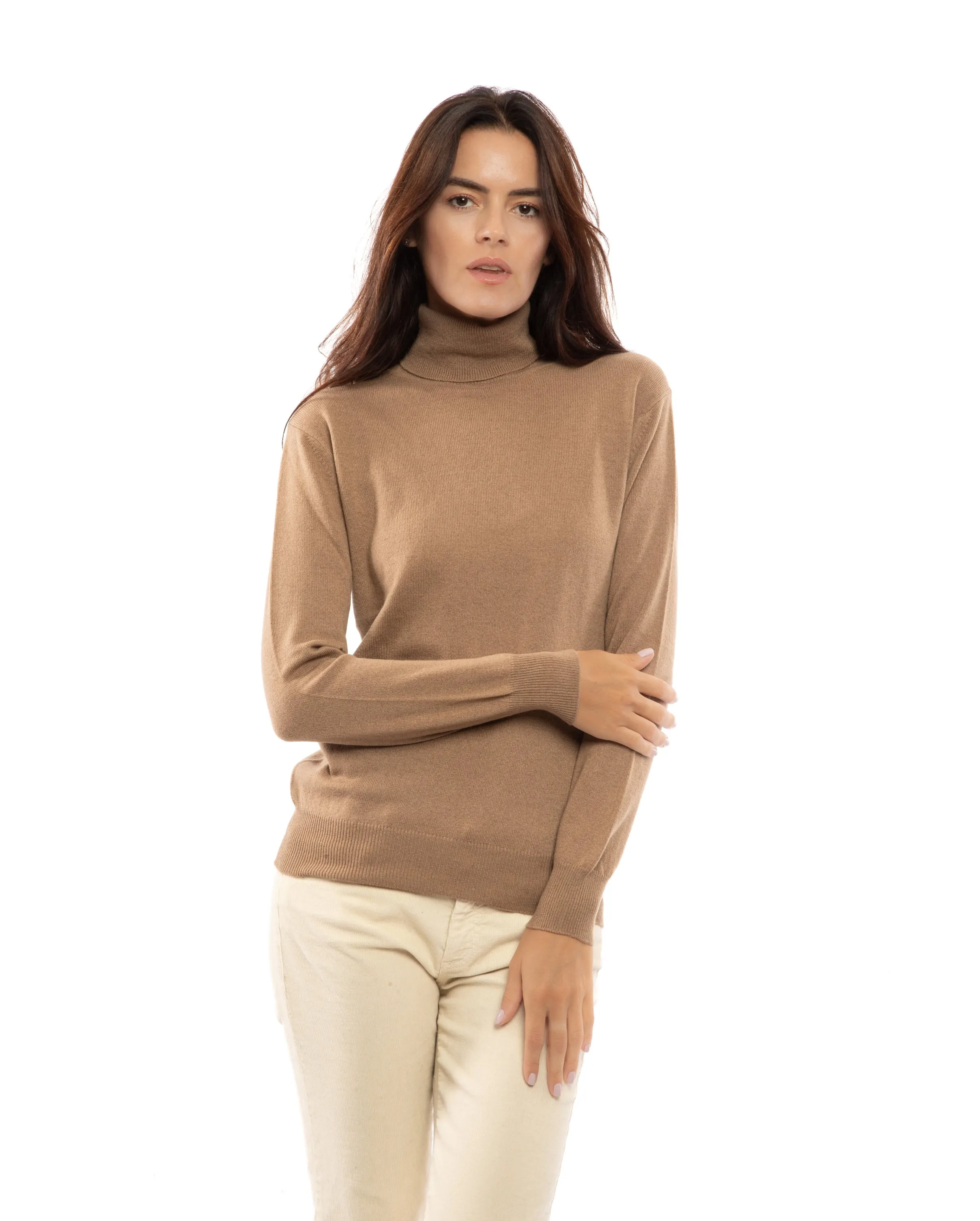 NEW FALL 24 - Women's Pure Cashmere Turtleneck Sweater Charcoal