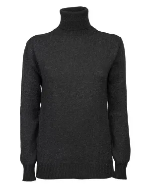 NEW FALL 24 - Women's Pure Cashmere Turtleneck Sweater Charcoal