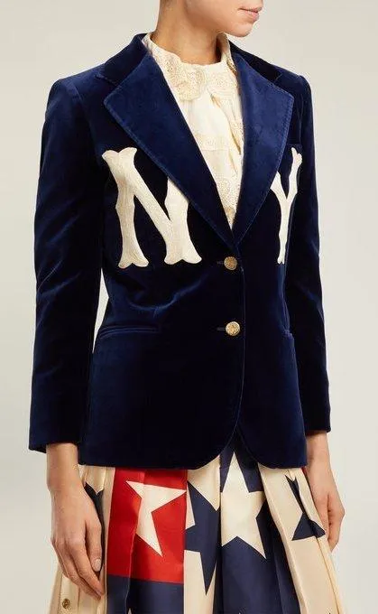 NY Yankees Velvet Blazer