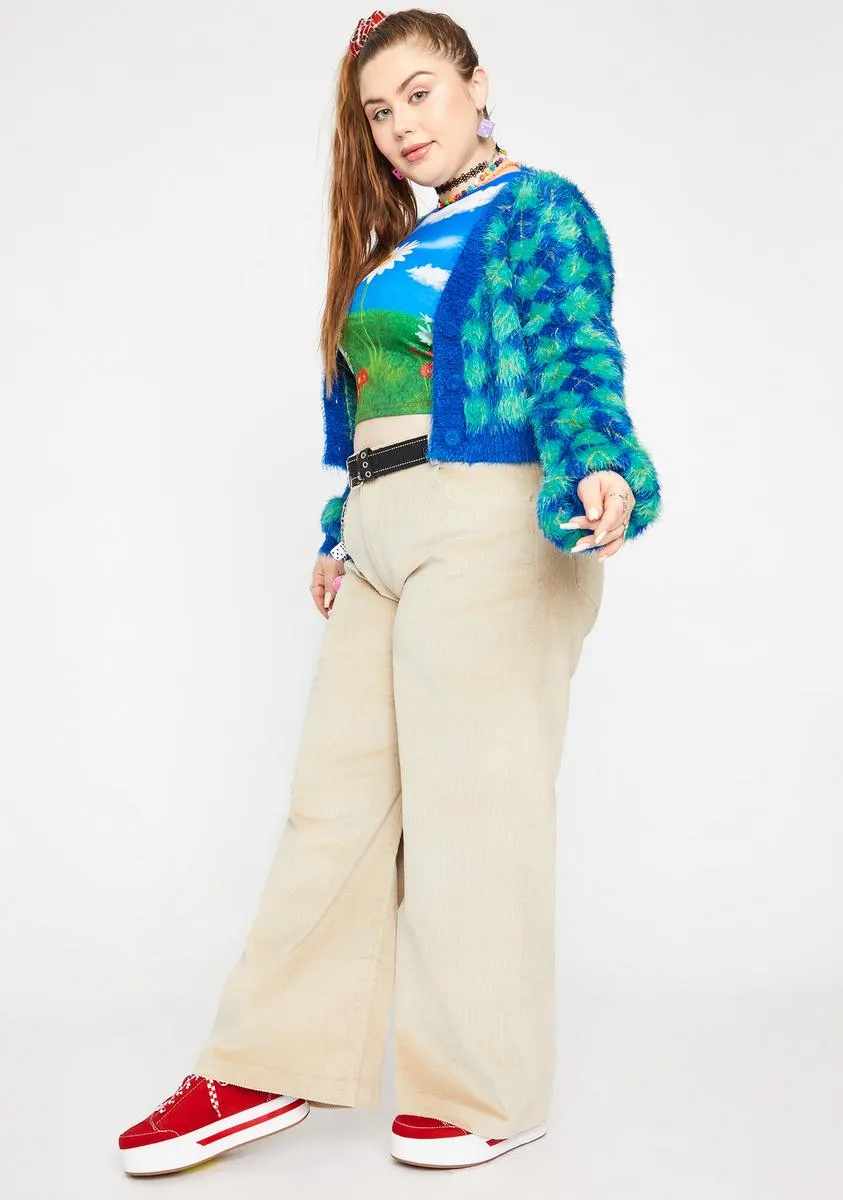 Plus Beach Kissed Corduroy Wide Leg Pants