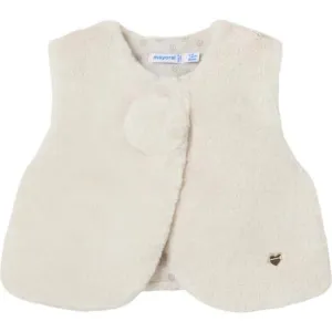 Pom Faux Fur Vest, Ivory