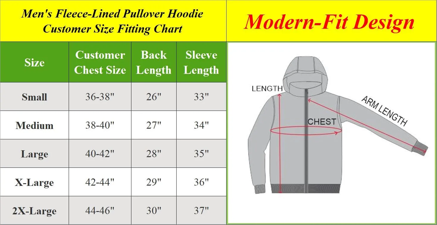 Pullover Fleece-Lined Sweatshirt Hoodie