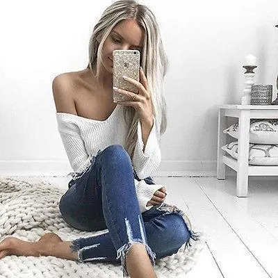 Pure White Statement Sleeve Pullover Crop