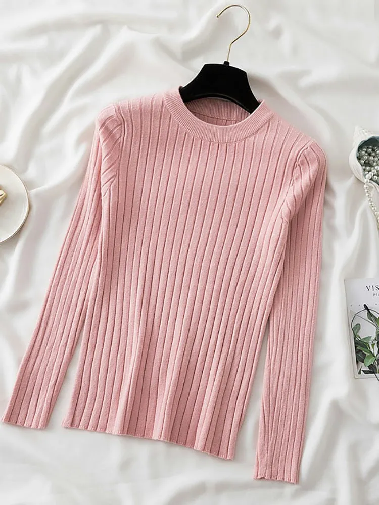 Round O-Neck Pullover Sweater Top