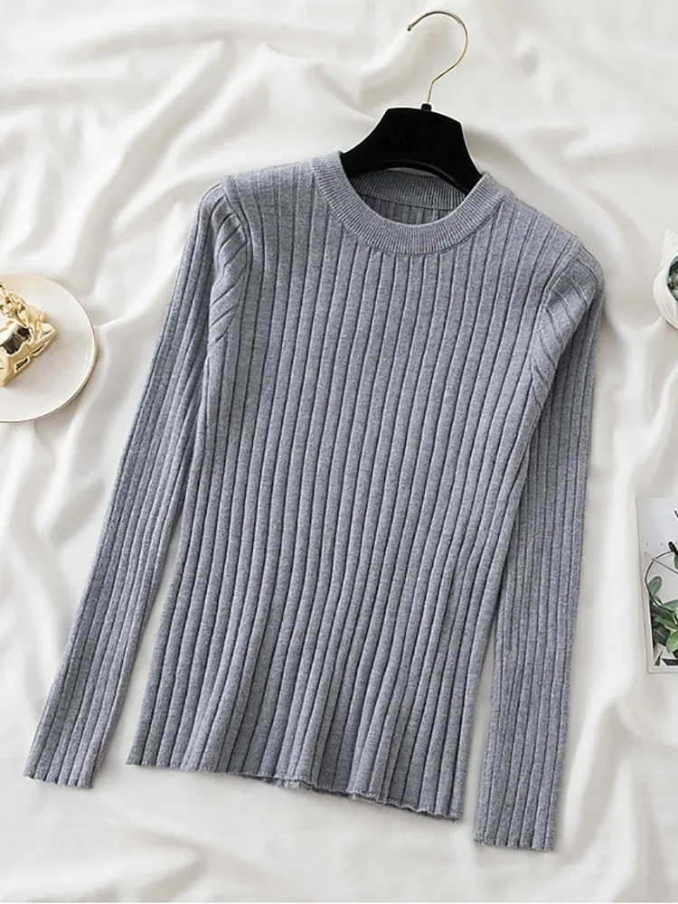 Round O-Neck Pullover Sweater Top