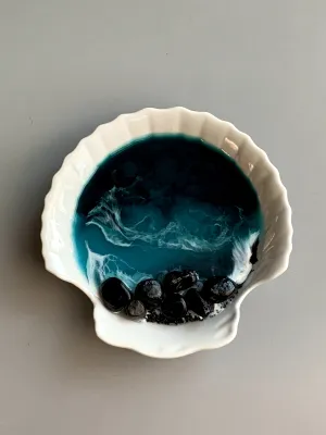 Shell Ring Dish - 5"- Ocean Scene