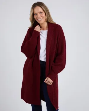 SYLVIE LONGLINE CARDI MERLOT