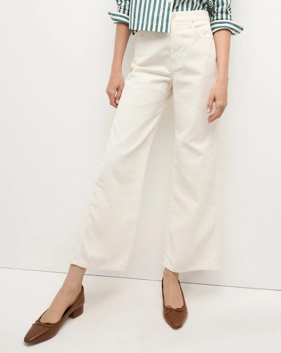 Taylor Corduroy Cropped Wide-Leg Pant