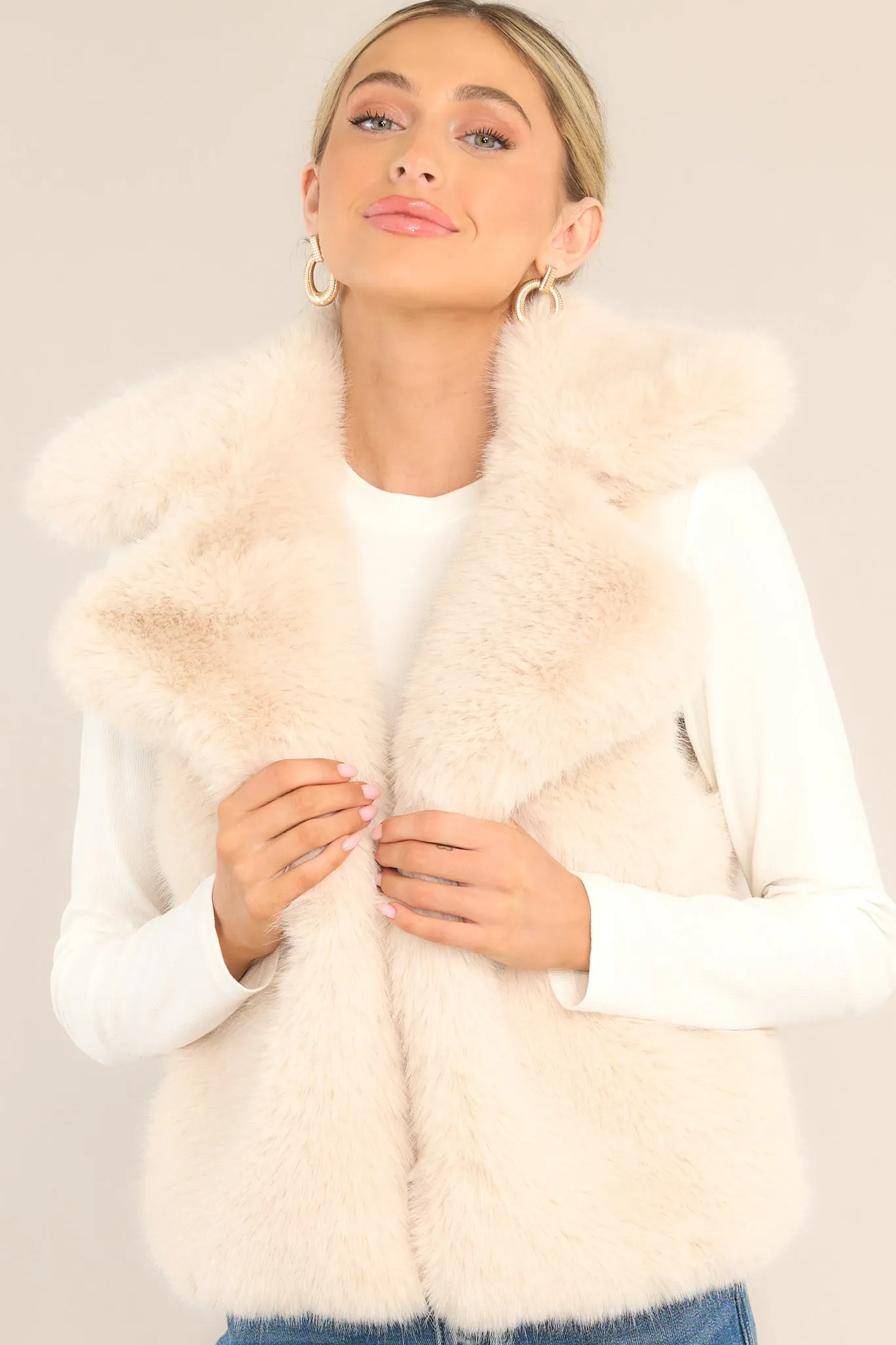 This Life Natural Faux Fur Vest