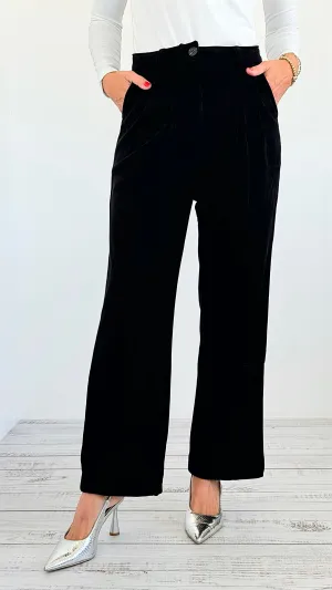 Velvet Aura Wide-Leg Pant