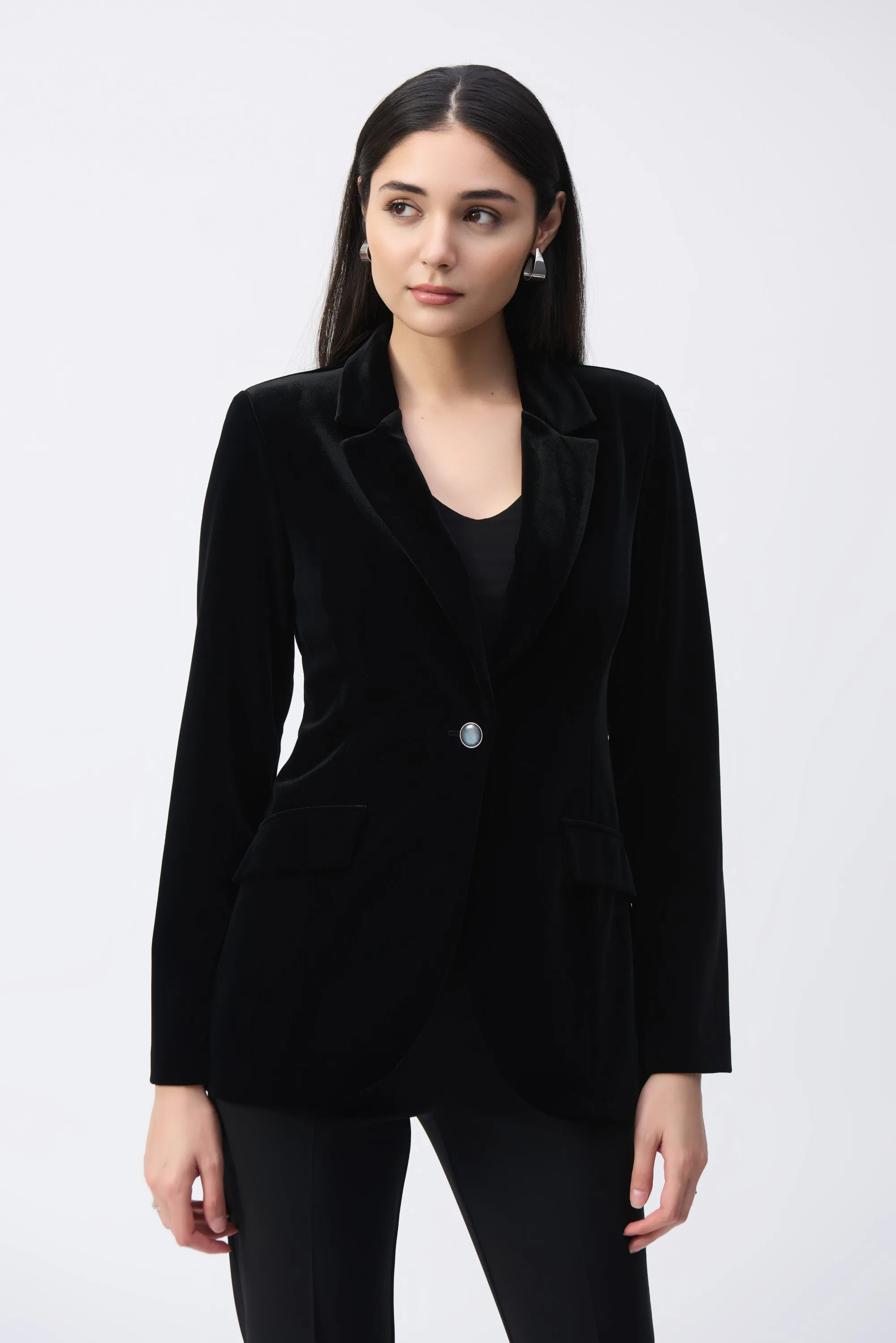 Velvet Fitted Blazer