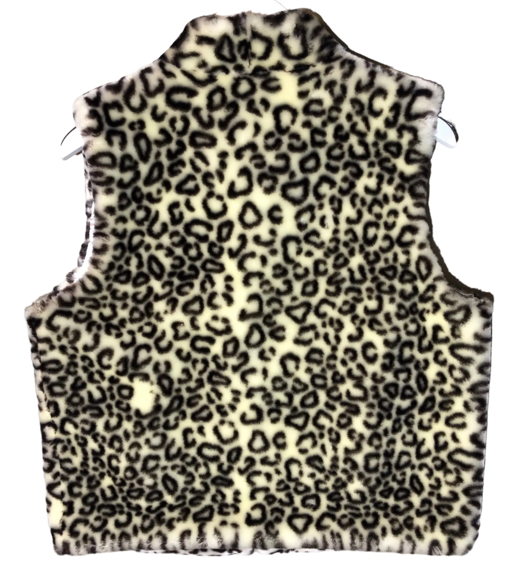 Vintage Snowy Leopard Faux Fur Vest