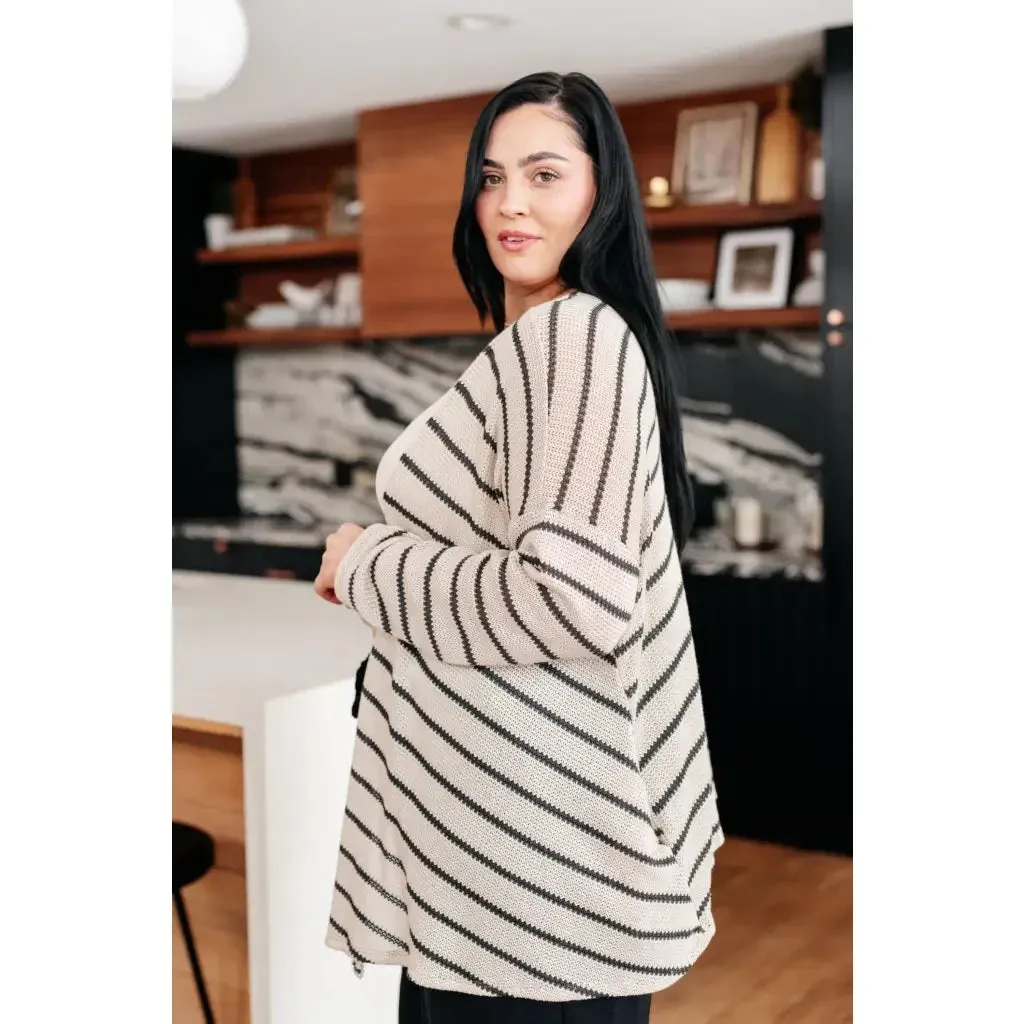 Weekend Adventure Striped Longline Cardigan