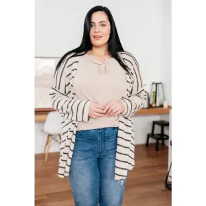 Weekend Adventure Striped Longline Cardigan