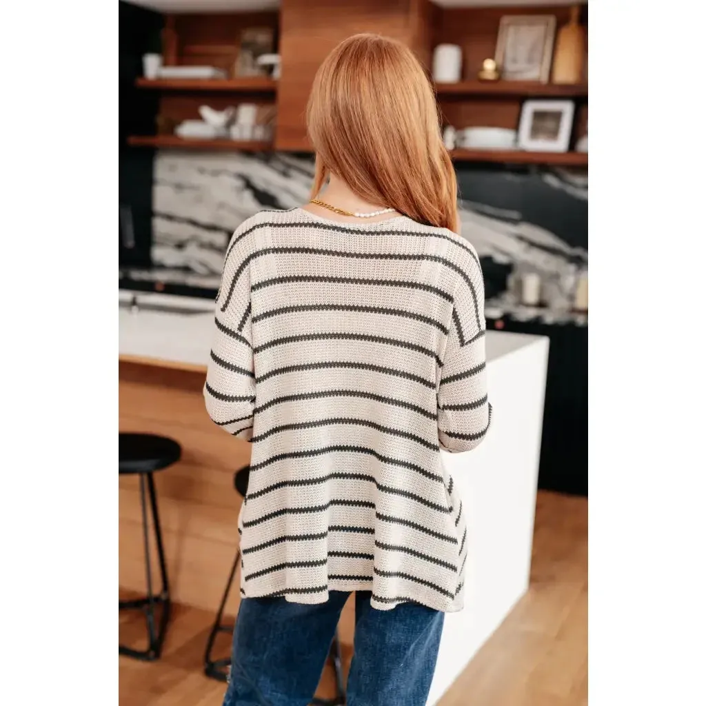 Weekend Adventure Striped Longline Cardigan