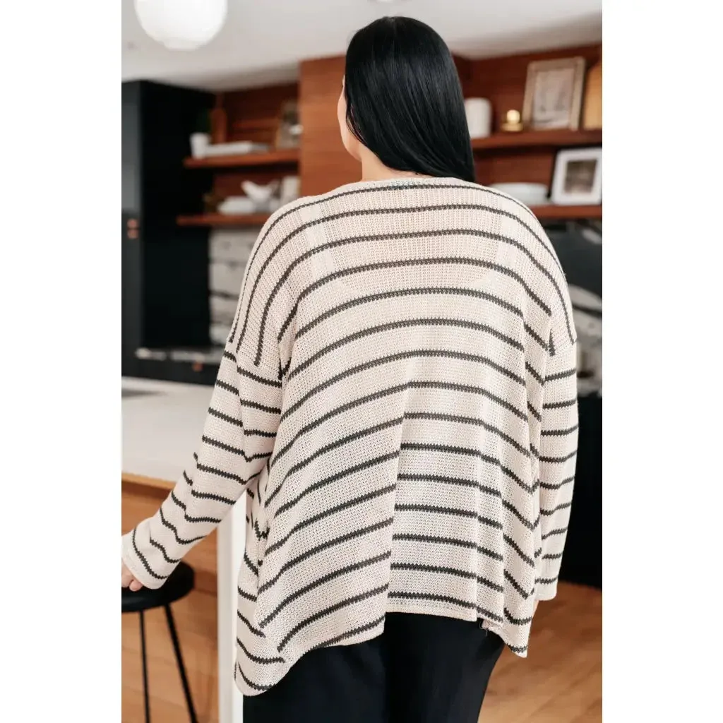 Weekend Adventure Striped Longline Cardigan