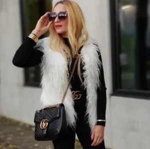 White Faux Fur Vest