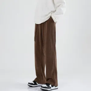 Wide Leg Corduroy Pants with Belt