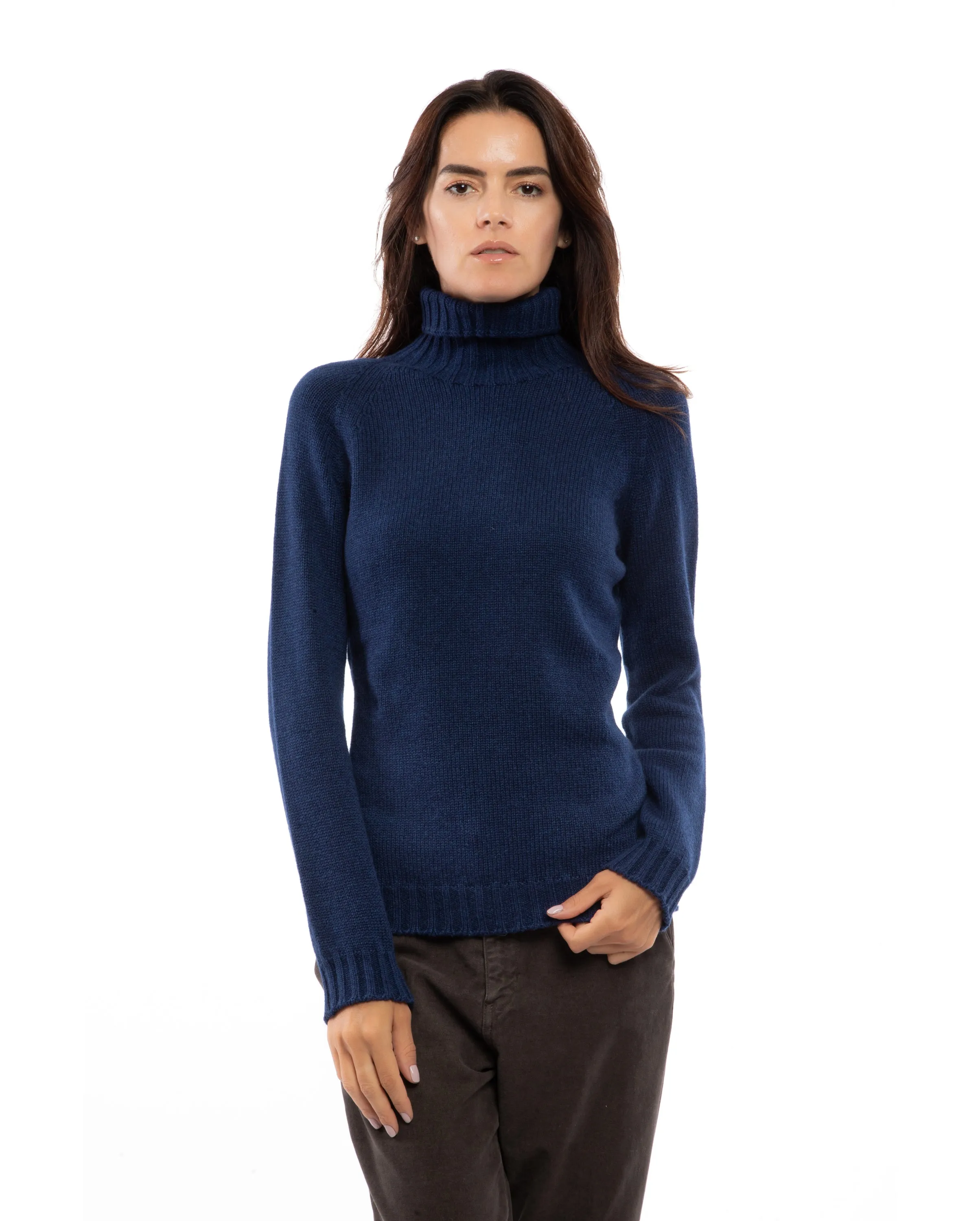 Women's Cashmere Raglan Sleeve Turtleneck Sweater Camel