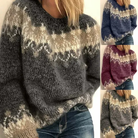 Women's Elegant Knitted Cashmere Pullover Sweater | Ideal for Autumn/Winter