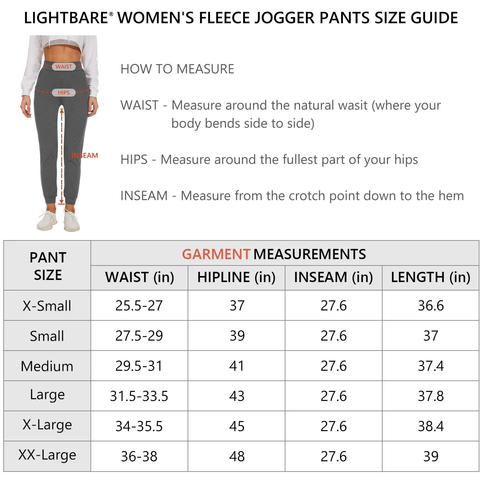 Women's Fleece Lined Jogger Pants LB12W