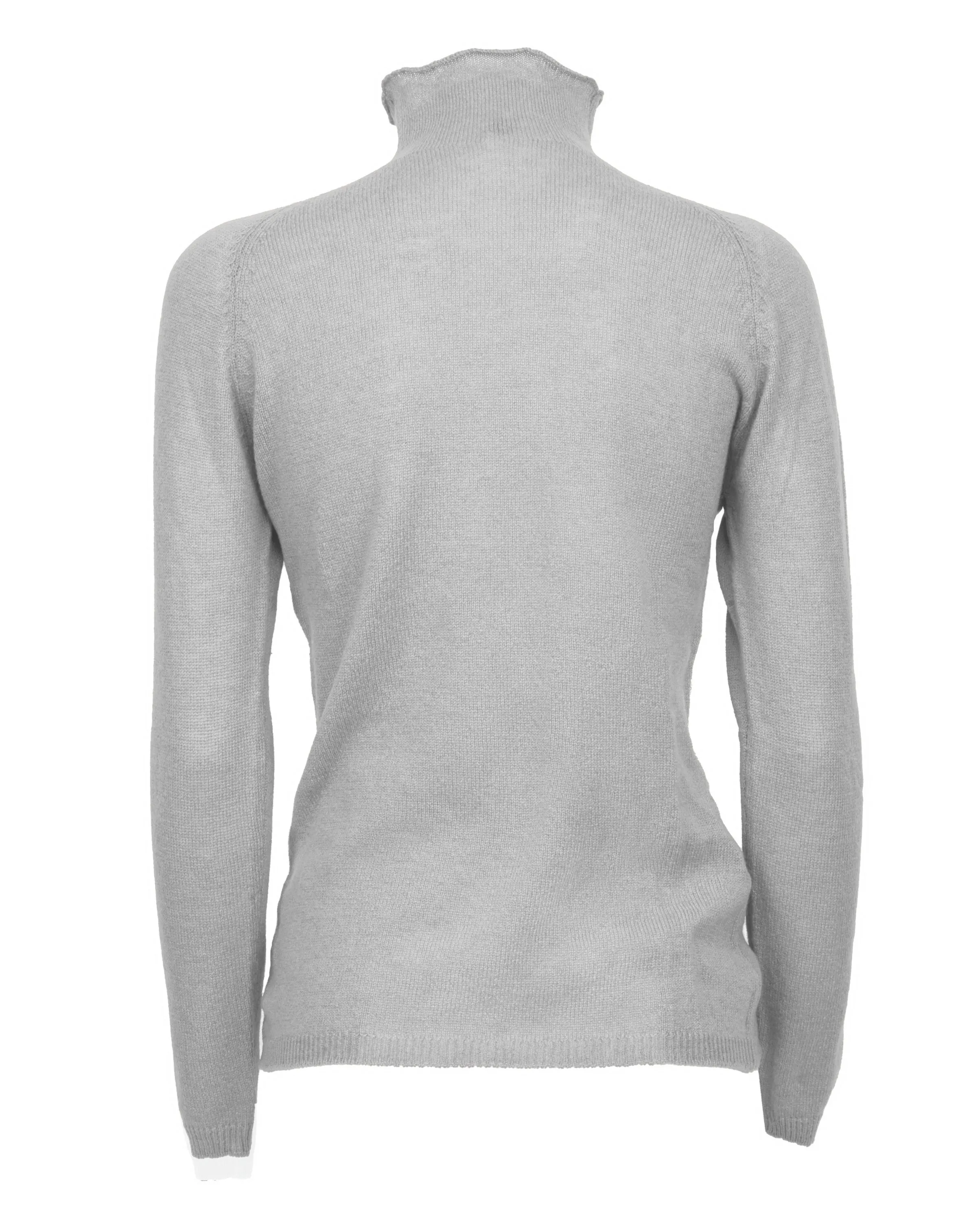 Women's Ultralight Cashmere Raglan Turtleneck Light Gray