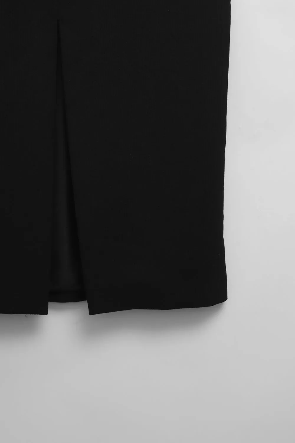 WOOL LONG VINTAGE BLACK SKIRT