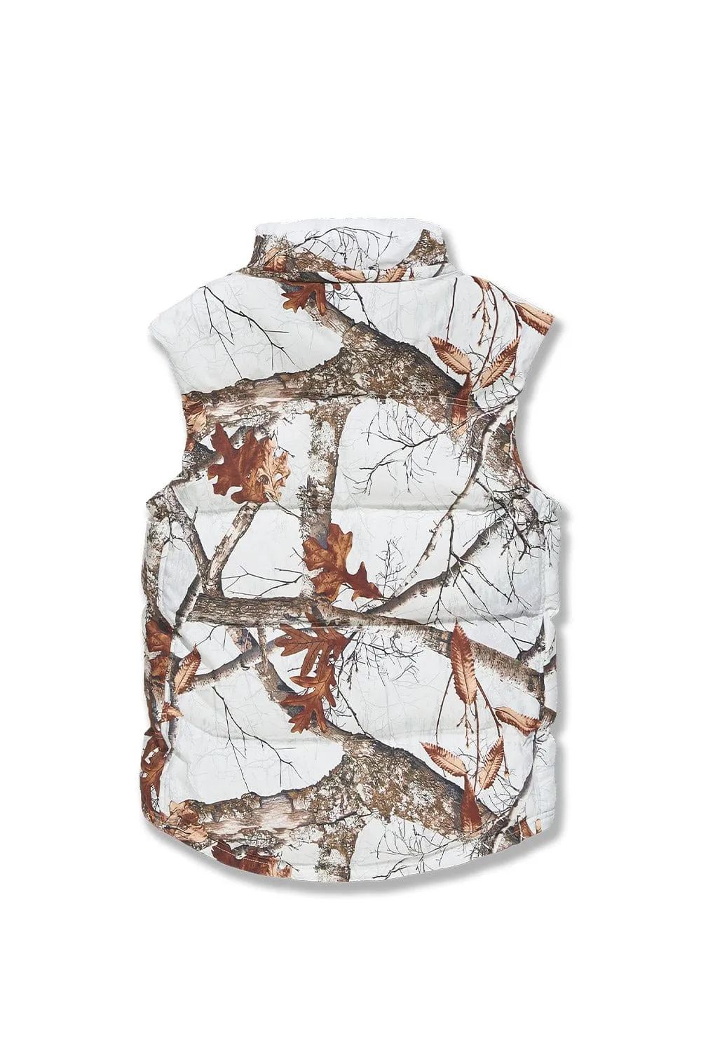 Yukon Fur Lined Puffer Vest (Snow Camo)